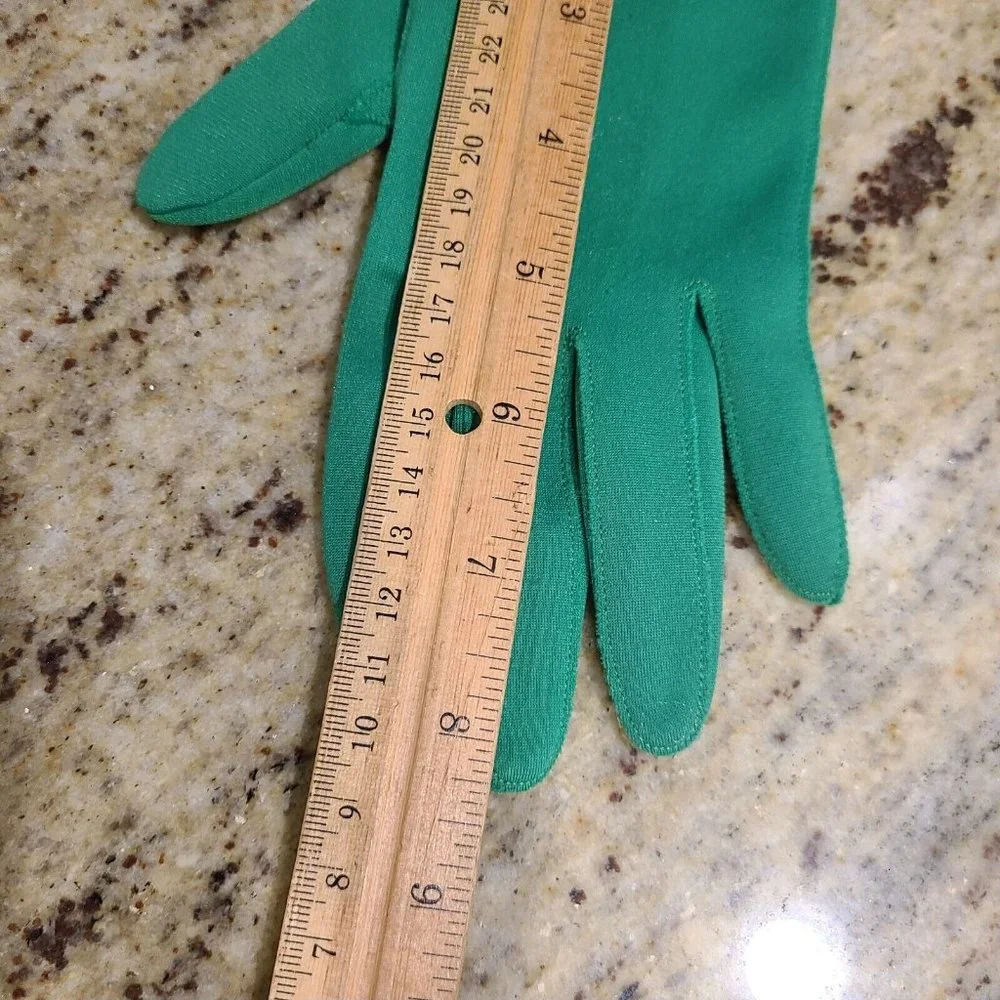 Vintage Size B M/L Green Nylon Stretch Formal 8